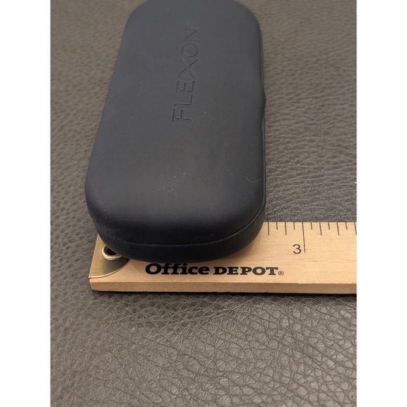 Genuine Flexon Designer Eyeglass Sunglass Hard Shell Case Dark Blue / Charcoal - Picture 10 of 13